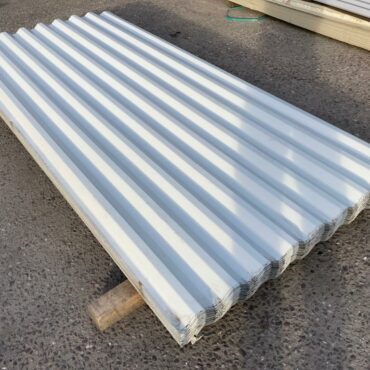 Goosewing Grey PVC Coated Scintilla Finish Box Profile Roofing Sheets