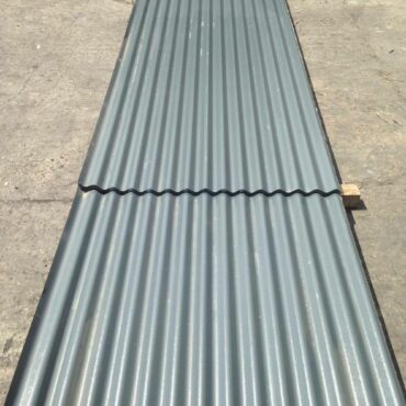 Cheap Packs of Anthracite PVC Coated Leather Grain Finish Corrugated Roofing and Wall Cladding Sheets in Packs of 8ft, 10ft and 12ft