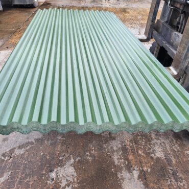 Very Cheap Corrugated 3” Profile Juniper Green PVC Coated Galvanised Steel Roofing Sheets