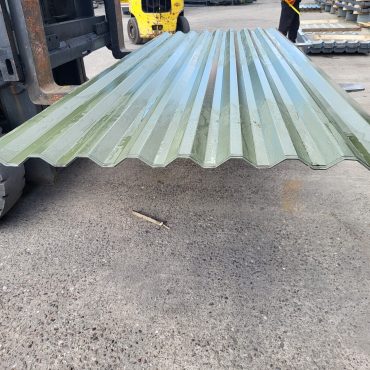 Old stock - Extremely Cheap Box Profile 26/1000 Olive Green Galvanised Steel Roofing Sheets to clear
